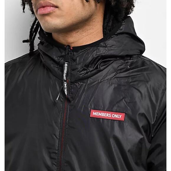 Keith Haring x Members Only Mens Reversible Black Print Puffer Jacket Size S Y2K - Picture 7 of 10